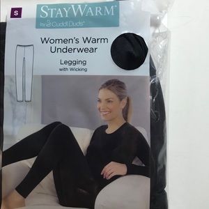 Black Cuddl Duds warm long underwear leggings